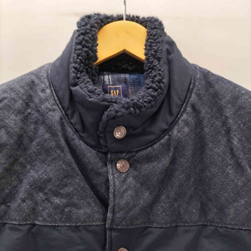 ペンドルトン PENDLETON 16AW DENIM PUFFER V INDIRINS 裏地グラデーションチェック コットン ナイロン デニム 異素材切替 ボア 中綿 ベスト メンズ import:S