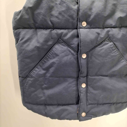 ペンドルトン PENDLETON 16AW DENIM PUFFER V INDIRINS 裏地グラデーションチェック コットン ナイロン デニム 異素材切替 ボア 中綿 ベスト メンズ import:S