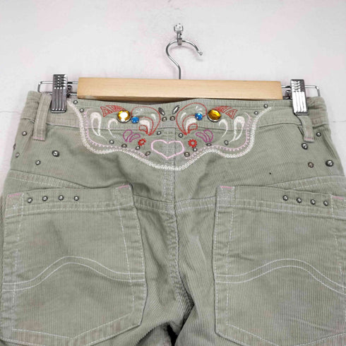 PLUSMINUS Y2K スタッズデザイン コーデュロイパンツ レディース JPN:XS