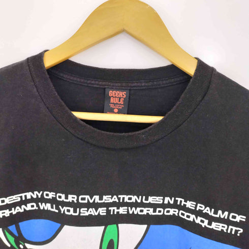 GEEKS RULE SEGA Silkscreen Printing T Shirt Black メンズ JPN:XL