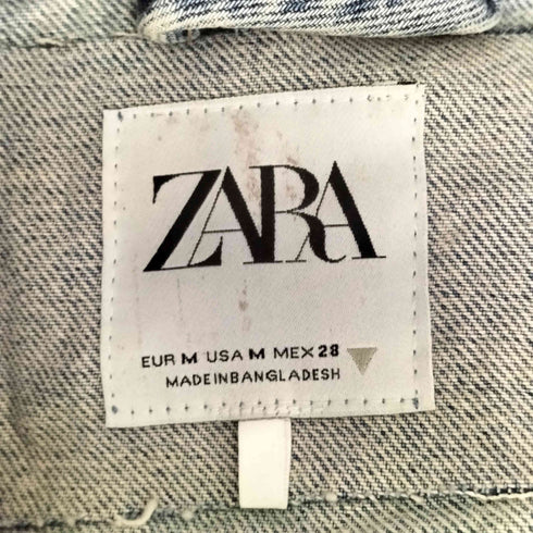 ザラ ZARA カッティングデニムジャンプスーツ レディース M