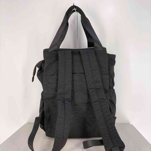 LAMIPLUS ロゴパッチ マルチポケット リュック バックパック レディース