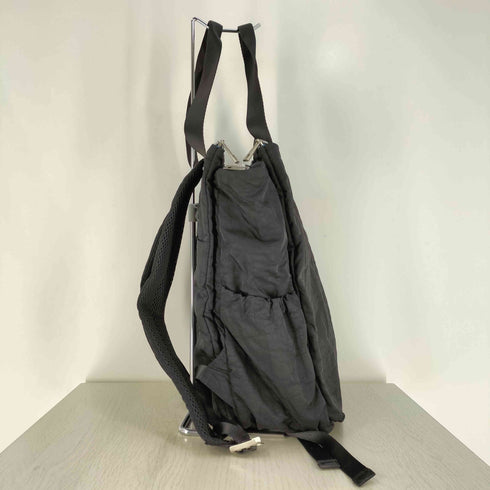 LAMIPLUS ロゴパッチ マルチポケット リュック バックパック レディース