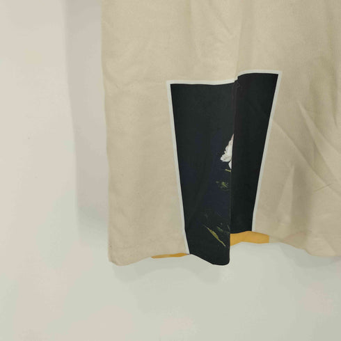 ガスヴァンサントミタイニアオイ ガスヴァンサントみたいに蒼い 転写プリント 総柄 クルーネック S/S Tシャツ レディース FREE