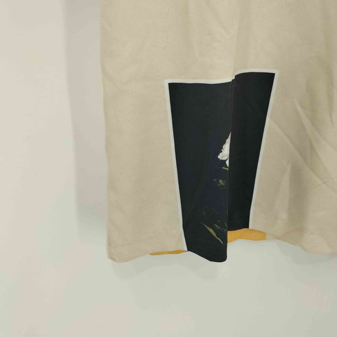 ガスヴァンサントミタイニアオイ ガスヴァンサントみたいに蒼い 転写プリント 総柄 クルーネック S/S Tシャツ レディース FREE