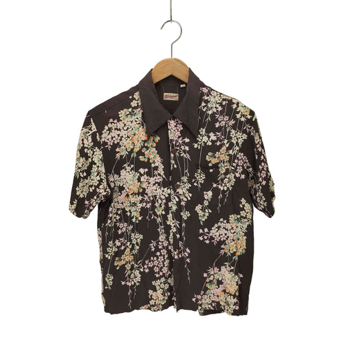 サンサーフ SUN SURF 総柄 枝垂れ桜 アロハシャツ メンズ JPN:S
