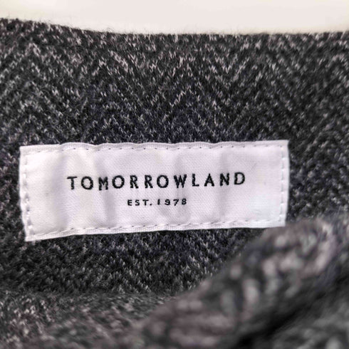 トゥモローランド TOMORROWLAND ヘリンボーンウールジャージー ワイドパンツ レディース 36