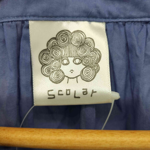 スカラー ScoLar 線書きアート柄 シャツ ワンピース レディース JPN:M