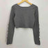 VIOLETTA 24aw ローズモチーフクロップドニットトップス レディース FREE