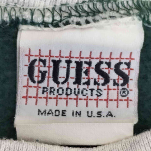 ゲス GUESS 90s USA製 ロゴ刺繍 クルーネック スウェット メンズ
