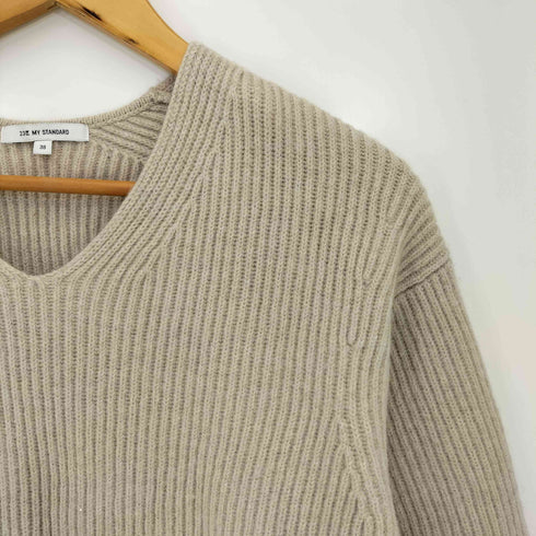 ニジュウサンク 23区 カシミヤブレンドバルキーVネックニット レディース JPN:38