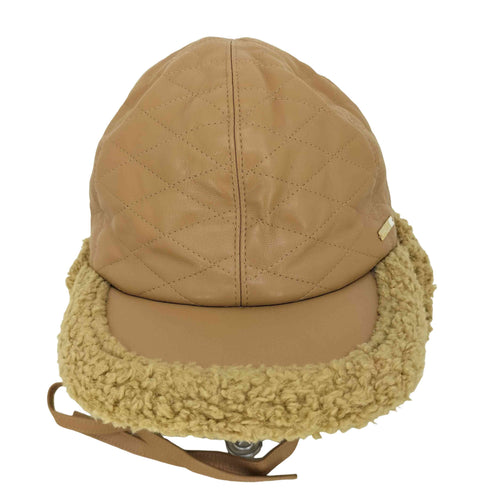 カシラ CA4LA フェイクレザー ボアフライトキャップ レディース