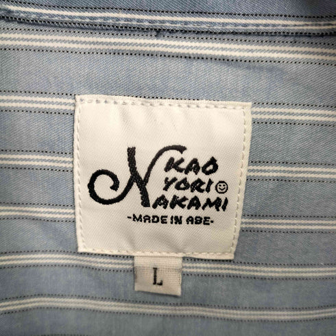 KAOYORINAKAMI AConnie ロゴ 刺繍 ストライプ シャツ メンズ JPN:L
