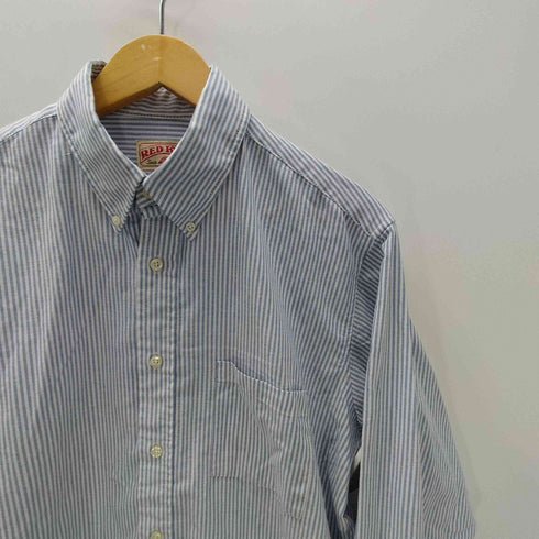 レッドキャップ RED KAP 60/40 コットン ポリ ボタンダウン L/S ストライプ シャツ メンズ 16-34