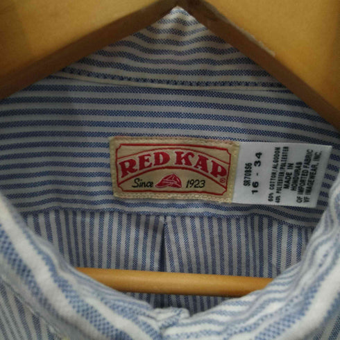 レッドキャップ RED KAP 60/40 コットン ポリ ボタンダウン L/S ストライプ シャツ メンズ 16-34