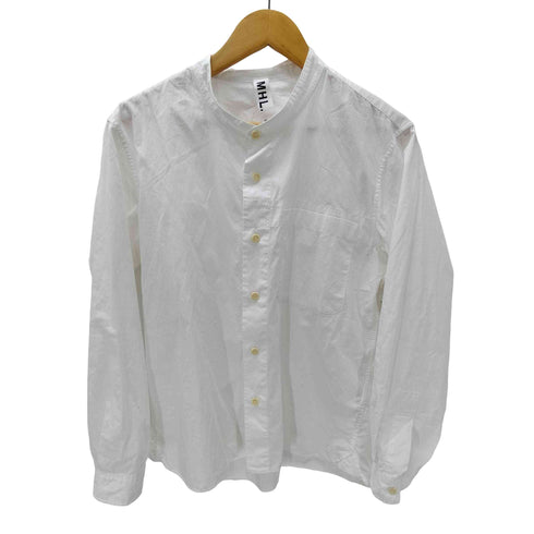 エムエイチエル MHL. 17AW GARMENT DYE BASIC POPLIN ガーメント ダイ ベーシック ポプリン バンドカラー シャツ メンズ import:S