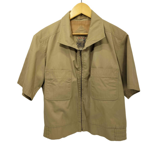 SCOTTS GREY LTD 60-70s TALONジップ ユーゴスラビア製 ショートスリーブサファリシャツジャケット メンズ US:44
