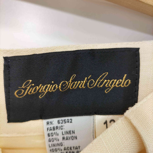 Giorgio Sant'Angelo 80-90s リネンレーヨン混 3タックワイドスラックス メンズ 12