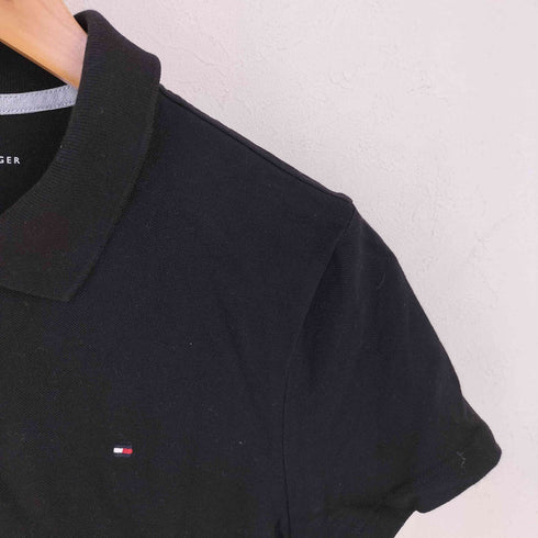 トミーヒルフィガー TOMMY HILFIGER CLASSIC FIT 刺繍ロゴ ポロシャツ レディース L