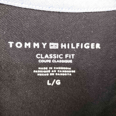 トミーヒルフィガー TOMMY HILFIGER CLASSIC FIT 刺繍ロゴ ポロシャツ レディース L
