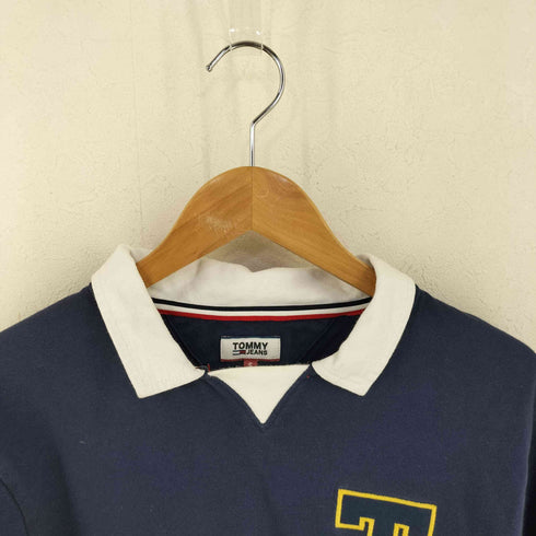 トミージーンズ tommy jeans 刺繍ロゴ クロップド シャツ レディース S