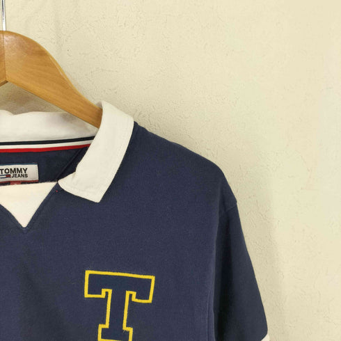 トミージーンズ tommy jeans 刺繍ロゴ クロップド シャツ レディース S