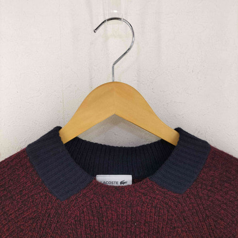 ラコステ LACOSTE サイドジッパーリブウールドレス レディース 40