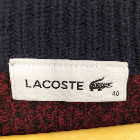 ラコステ LACOSTE サイドジッパーリブウールドレス レディース 40