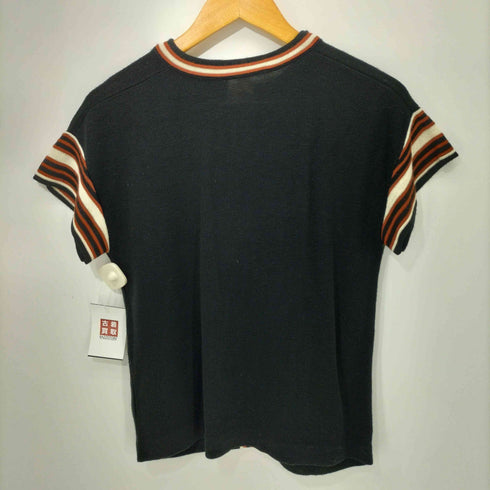 Voguester Jr. 70S マルチカラー ショートスリーブニットカーディガン レディース
