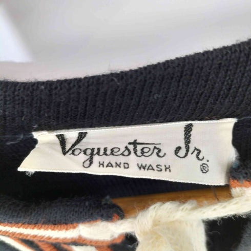 Voguester Jr. 70S マルチカラー ショートスリーブニットカーディガン レディース