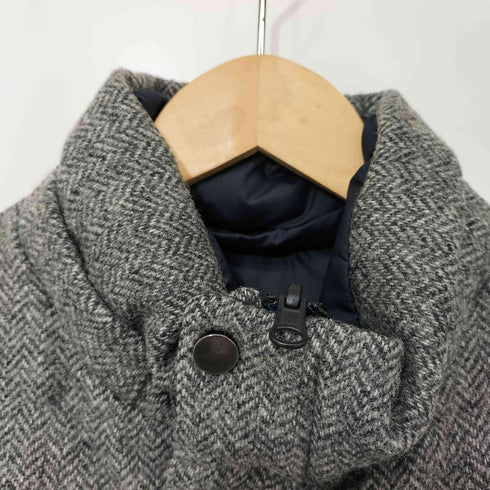 シップス SHIPS ウール ツイード ヘリンボーン リバーシブル ダウンベスト メンズ JPN:S