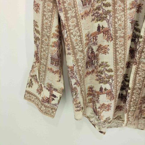 キャンパス CAMPUS 70S USA製 総柄 襟芯 ロングスリーブシャツ メンズ 15-M-15 1/2