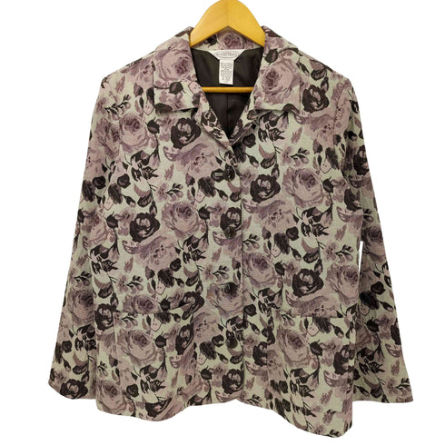 ノーザンリフレクションズ NORTHERN REFLECTIONS 80-90s 花柄 4B ゴブラン織り タペストリージャケット レディース import:L