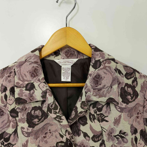 ノーザンリフレクションズ NORTHERN REFLECTIONS 80-90s 花柄 4B ゴブラン織り タペストリージャケット レディース import:L