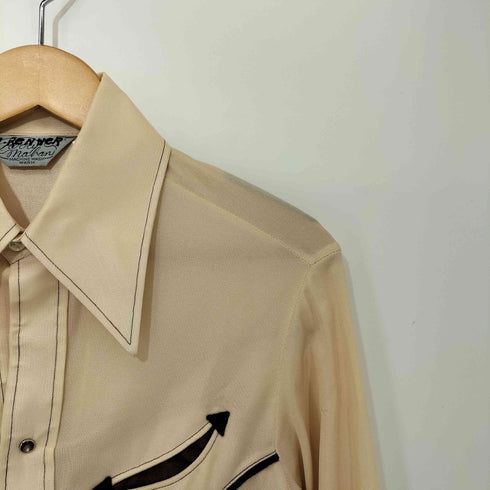 70S 襟芯 ロングスリーブ ウエスタンシャツ メンズ 15-15 1/2