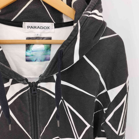 パラドックス PARADOX GRAPHIC LONG PARKA グラフィック ジップアップパーカー メンズ FREE
