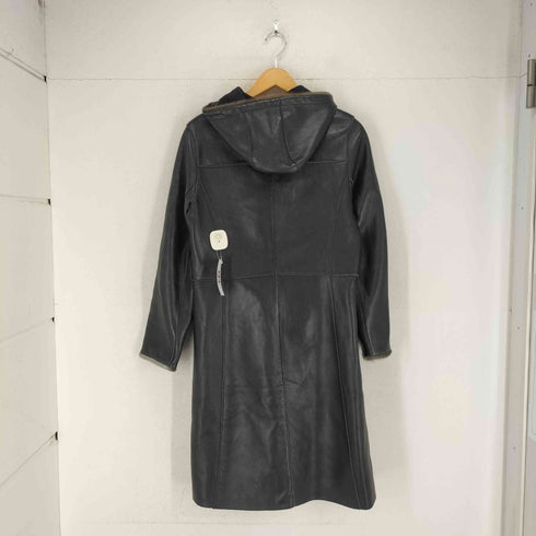 Soleil Genuine Leather フーデットレザーコート レディース JPN:L