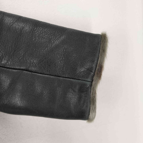 Soleil Genuine Leather フーデットレザーコート レディース JPN:L