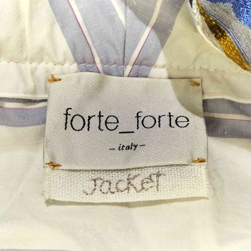 フォルテフォルテ forte forte Saint Barth Jacquard Belted Jacket レディース 1
