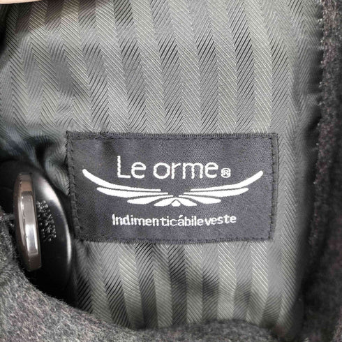 Le orme cashmere カシミヤ100比翼チェスターコート メンズ JPN:S