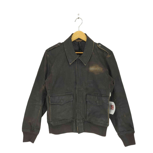 グラム glamb ピンナップガールプリント コーティング A-2フライトジャケット メンズ 2