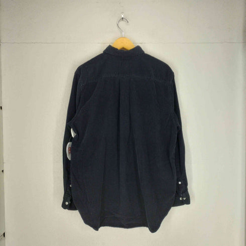 企業ロゴ刺繍 コーデュロイ L/S ボタンダウンシャツ メンズ XL