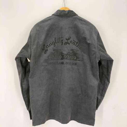 LANGLITZ LEATHERS 両面プリント コーデュロイコーチジャケット メンズ JPN:M