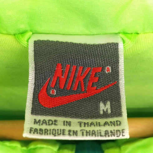 ナイキ NIKE 90S 銀タグ スウッシュ 刺繍 マルチカラー ナイロン ジップアップ ジャケット レディース import:M