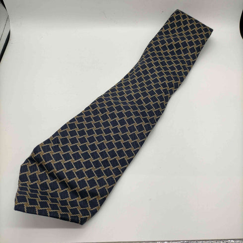 ジバンシィ GIVENCHY イタリア製 シルク 100 総柄 ダイヤ ネクタイ メンズ