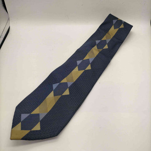 バレンシアガ BALENCIAGA 日本製 シルク 100 幾何学模様 ダイヤ柄 ネクタイ メンズ