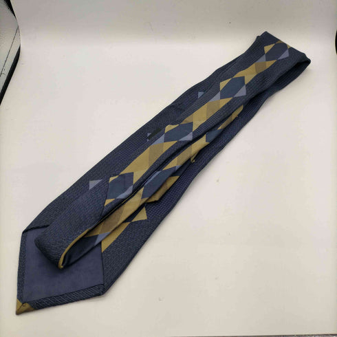 バレンシアガ BALENCIAGA 日本製 シルク 100 幾何学模様 ダイヤ柄 ネクタイ メンズ