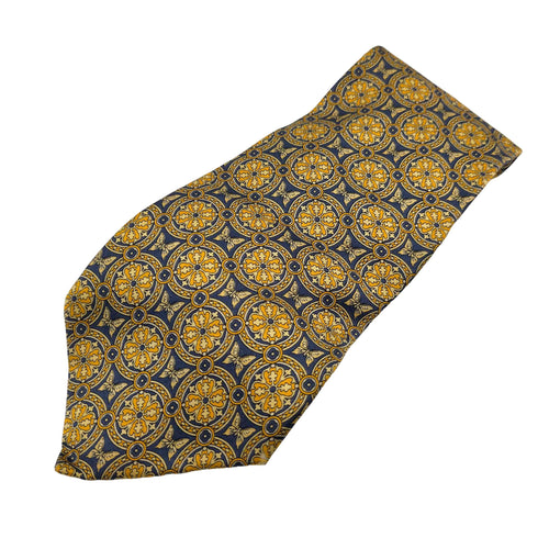 イヴサンローラン Yves Saint Laurent 日本製 総柄 蝶々花 アート ネクタイ メンズ