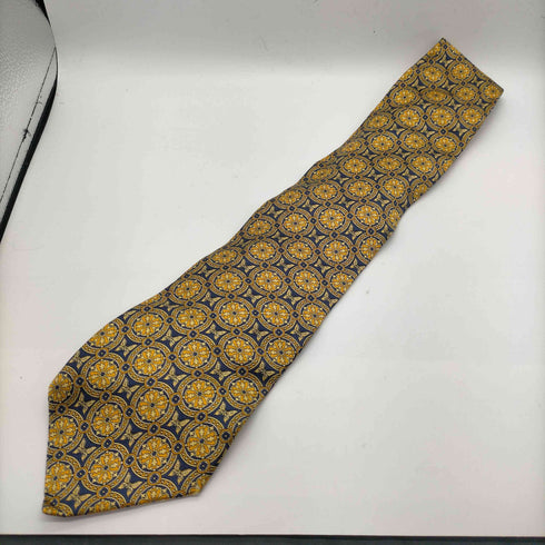 イヴサンローラン Yves Saint Laurent 日本製 総柄 蝶々花 アート ネクタイ メンズ