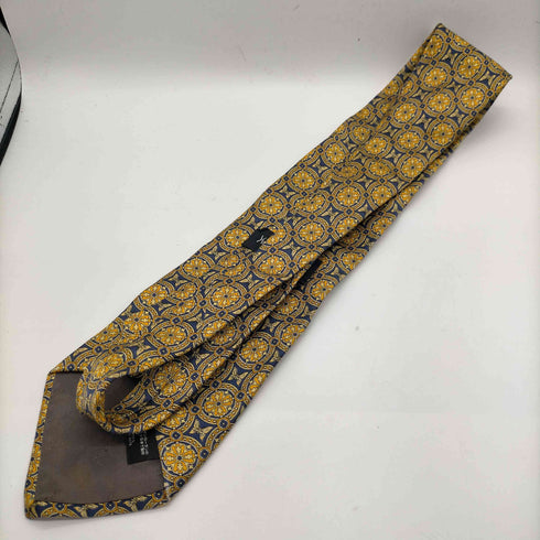 イヴサンローラン Yves Saint Laurent 日本製 総柄 蝶々花 アート ネクタイ メンズ